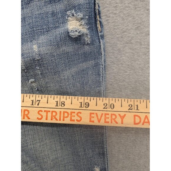 BKE Culture Jeans Womens 30x33.5 Distressed Bootcut Contrast Stitching Pockets - Picture 8 of 16